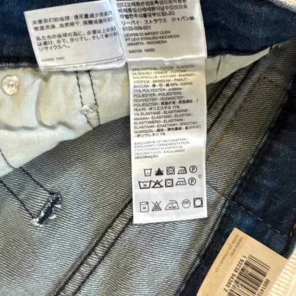 Levis 514 Straight Fit Mens Jeans 32x30 Dark Wash Stretch Denim New NWT - Picture 6 of 10